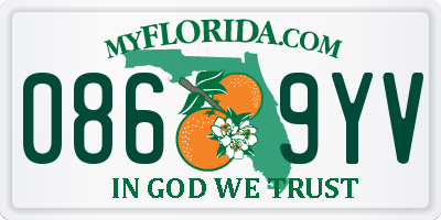 FL license plate 0869YV