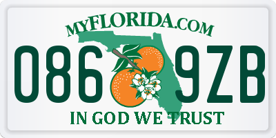 FL license plate 0869ZB