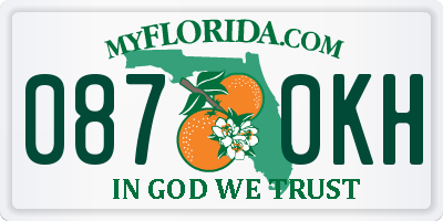 FL license plate 0870KH