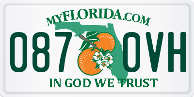 FL license plate 0870VH
