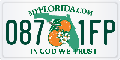 FL license plate 0871FP