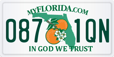 FL license plate 0871QN