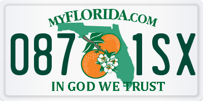 FL license plate 0871SX