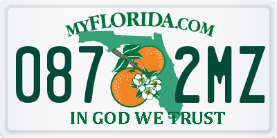 FL license plate 0872MZ