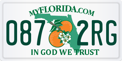 FL license plate 0872RG