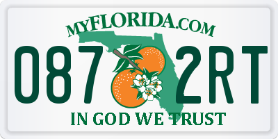 FL license plate 0872RT