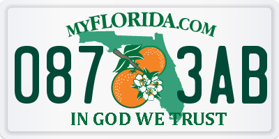 FL license plate 0873AB