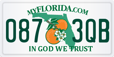 FL license plate 0873QB
