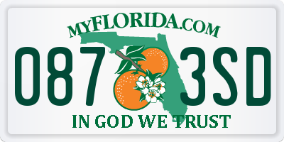 FL license plate 0873SD