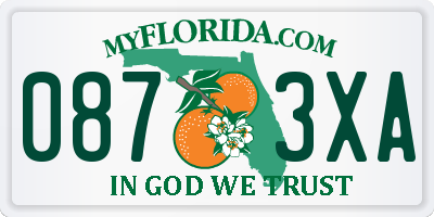 FL license plate 0873XA