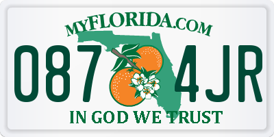 FL license plate 0874JR