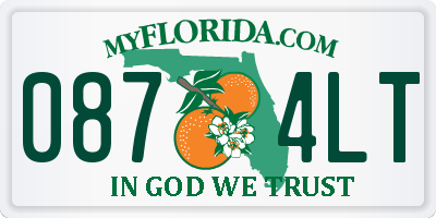 FL license plate 0874LT