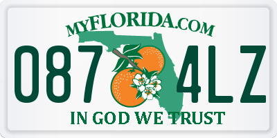 FL license plate 0874LZ