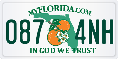 FL license plate 0874NH