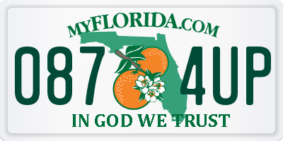 FL license plate 0874UP
