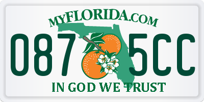 FL license plate 0875CC