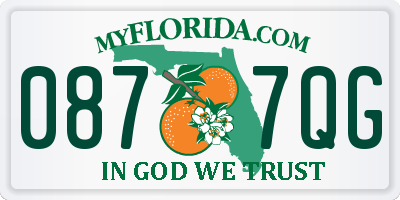 FL license plate 0877QG