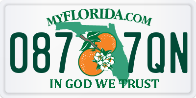 FL license plate 0877QN
