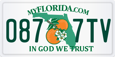 FL license plate 0877TV