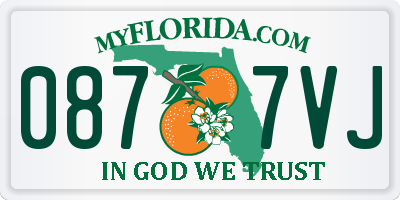 FL license plate 0877VJ