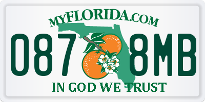 FL license plate 0878MB