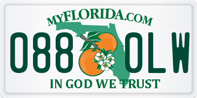 FL license plate 0880LW
