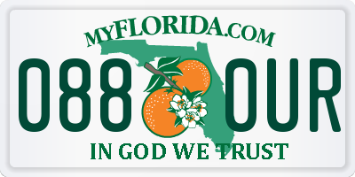 FL license plate 0880UR