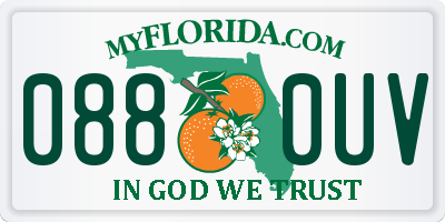 FL license plate 0880UV