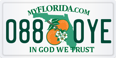 FL license plate 0880YE