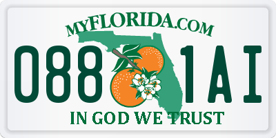 FL license plate 0881AI