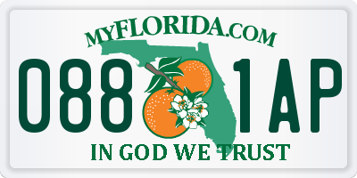 FL license plate 0881AP