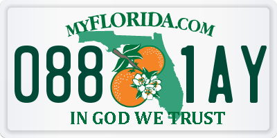 FL license plate 0881AY