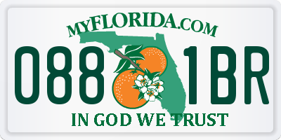 FL license plate 0881BR