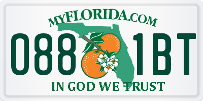 FL license plate 0881BT