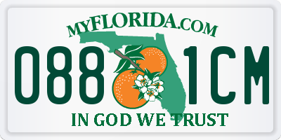 FL license plate 0881CM