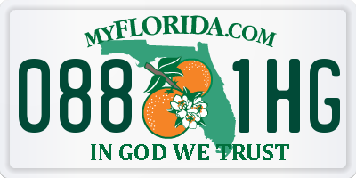 FL license plate 0881HG