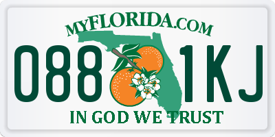 FL license plate 0881KJ
