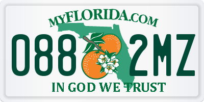 FL license plate 0882MZ