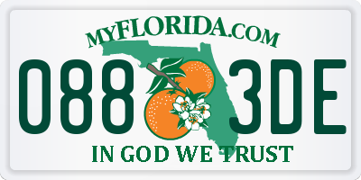 FL license plate 0883DE