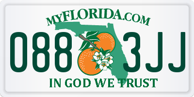 FL license plate 0883JJ