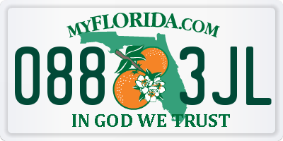 FL license plate 0883JL