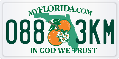 FL license plate 0883KM