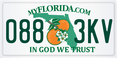 FL license plate 0883KV