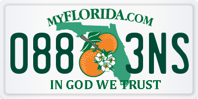 FL license plate 0883NS