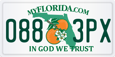 FL license plate 0883PX