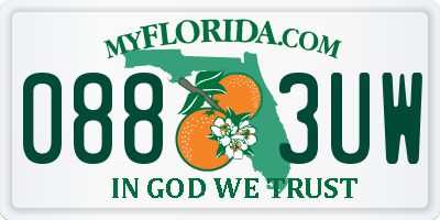FL license plate 0883UW