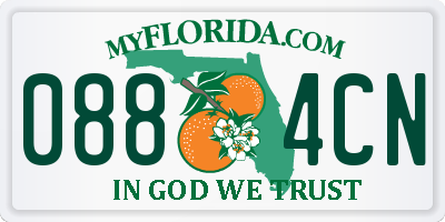 FL license plate 0884CN