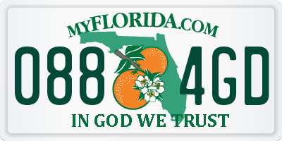 FL license plate 0884GD
