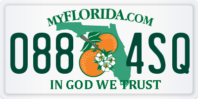 FL license plate 0884SQ