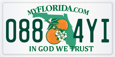FL license plate 0884YI
